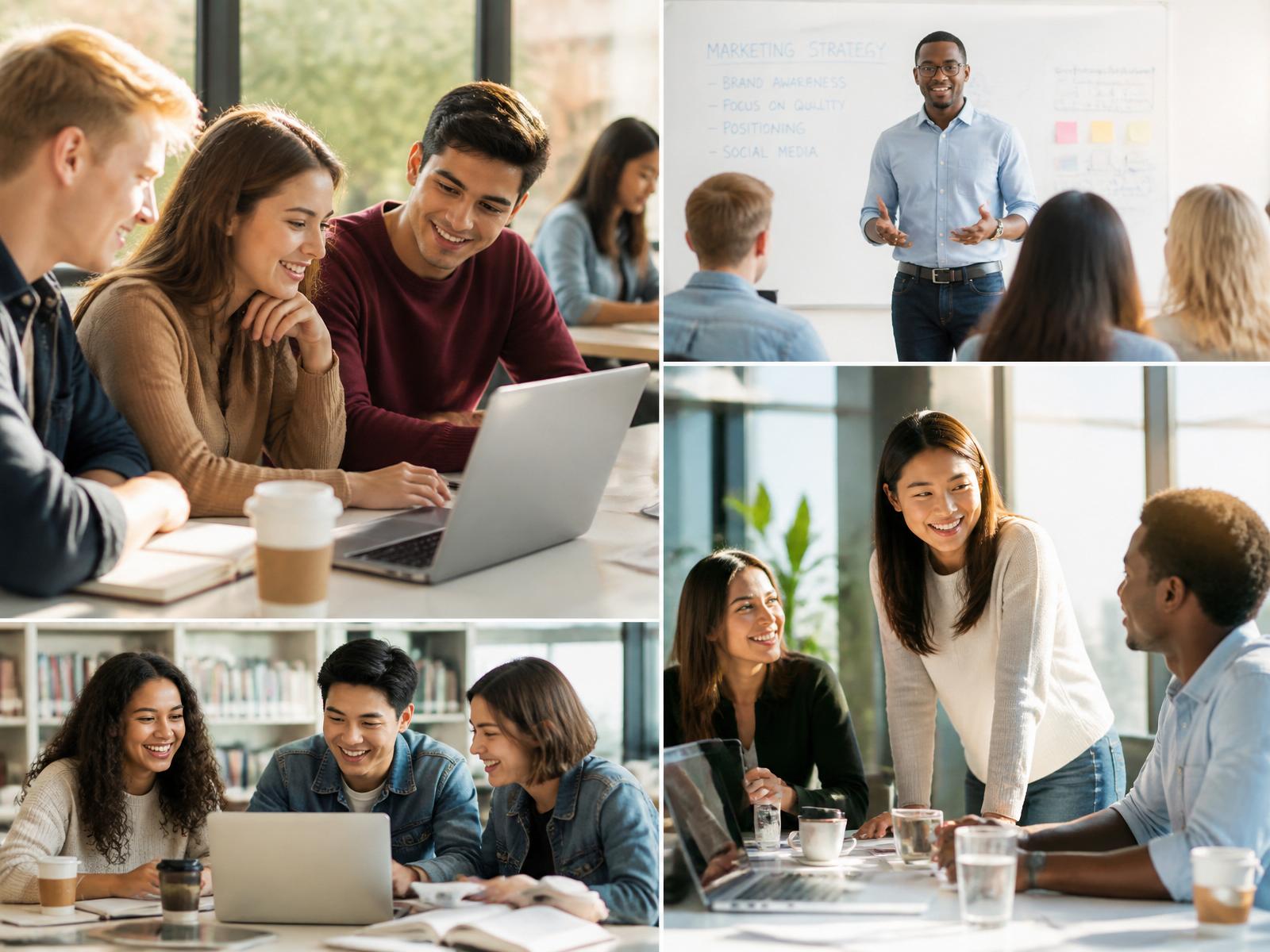 Students, educators, and professionals collaborating